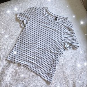 Black and White Striped Tee